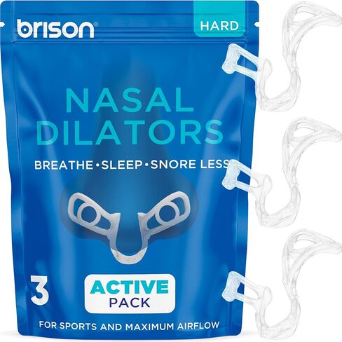 Brison Nasal Dilators for Breathing and Sleeping - 2 Pack Anti Snoring Nose Vents Opener for Better Breathing Sleeping and Activity Improves Airflow - 2pcs Soft-Hard in Kuwait