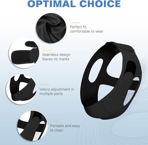 NOIKO Anti Snoring Chin Strap Adjustable, High Elasticity Traceless Chin Strap for Sleeping, Effective Anti Snoring Device, Snore Stopper Breathable and Durable for Adult in Kuwait