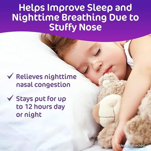 Children’s Dimetapp Stuffy Nose Strips for Kids, Drug-Free, Instant Nasal Congestion Relief to Help Kids Breathe Better Day or Night, 12 Strips in Kuwait