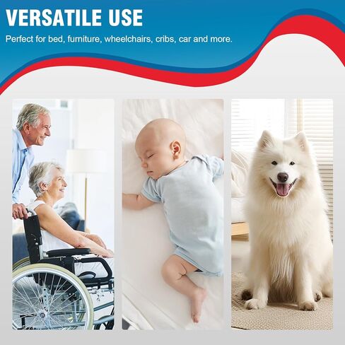 وسادات سرير مقاومة لسلس البول مقاس 101.6 سم × 91.44 سم، 130 جرامًا شديدة التحمل (25 قطعة) وسادات سفلية للاستعمال مرة واحدة للبالغين والأطفال وكبار السن | وسادات حماية للسرير والأريكة والكرسي in Kuwait