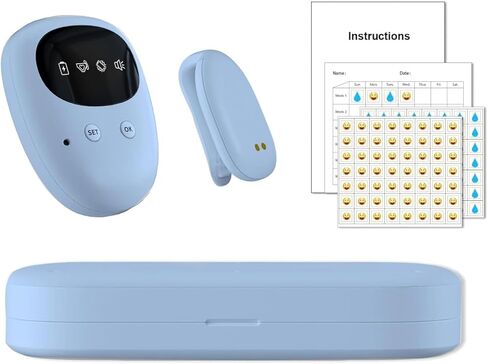 Wireless Bedwetting Alarm for Boys and Girls, USB Rechargeable, 3 Working Modes, Pee Alarm for Children,Blue in Saudi Arabia
