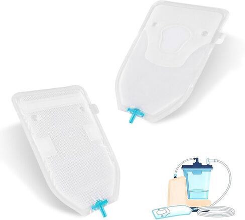 Male External Catheter Drain Pouches, Non-Invasive Urinary Management, Full-Adhesive Leak-Resistant Seal, Skin-Friendly Material, Fits Most Drainage Systems, 30-Pack,no Machine Included in Saudi Arabia