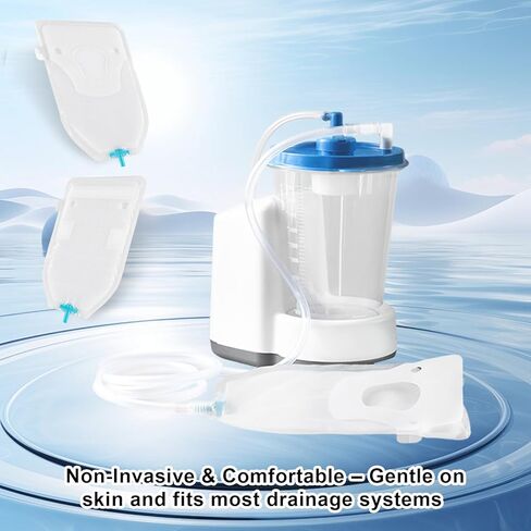 Male External Catheter Drain Pouches, Non-Invasive Urinary Management, Full-Adhesive Leak-Resistant Seal, Skin-Friendly Material, Fits Most Drainage Systems, 30-Pack,no Machine Included in Saudi Arabia
