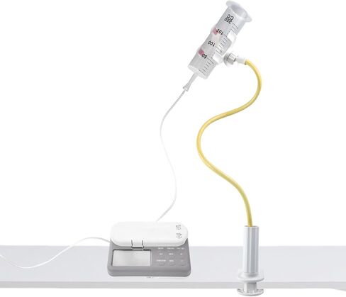 حامل أنبوب تغذية قابل للتعديل، حامل حقنة الجاذبية بدون استخدام اليدين مع قاعدة مشبك وذراع مرن، أقطاب IV محمولة للتغذية بالجاذبية المعوية والتسريب في الوريد (أسود) in Kuwait