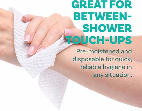Adult Body Bathing & Incontinence Wipes, Extra Large 8" x 12" No Rinse Body Cleansing Cloths – Disposable Washcloths for Elderly Care, Bed Bathing & Daily Hygiene - 200 Count in Kuwait