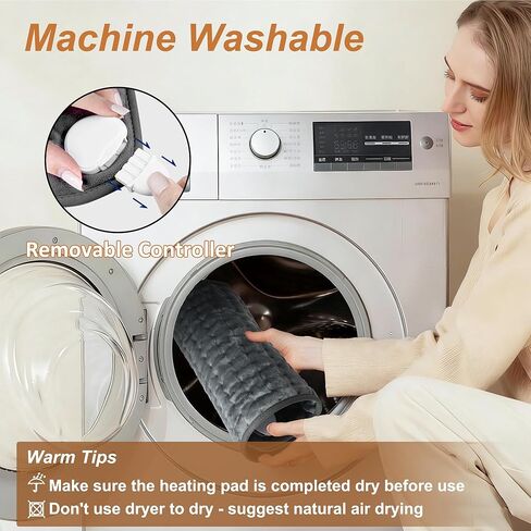 Electric Heating pad with 6 Heat Settings, Auto Shut Off, Dry Electric Heating for Back Neck Knee Arms Legs Shoulder Heat Pads for Christmas Birthday Father's Day Mother's Day (24"X12", Dark Gray) in Kuwait