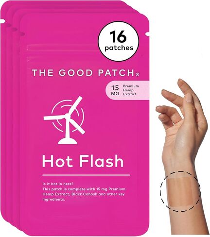 The Good Patch Period Patch with Hemp for Cramps, Sustained Release for up to 12 Hours, Natural Patch with Hemp, Black Cohosh, Plant Powered Wearable Wellness (16 Total Patches) in Kuwait