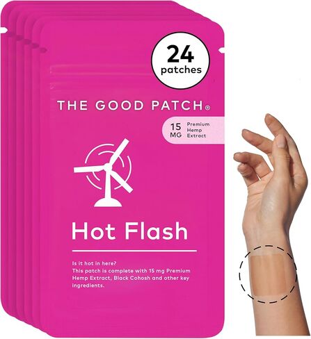 رقعة Good Patch مع القنب للتشنجات، إطلاق مستمر لمدة تصل إلى 12 ساعة، رقعة طبيعية مع القنب، الكوهوش الأسود، عافية يمكن ارتداؤها تعمل بالنباتات (16 رقعة إجمالية) in Kuwait