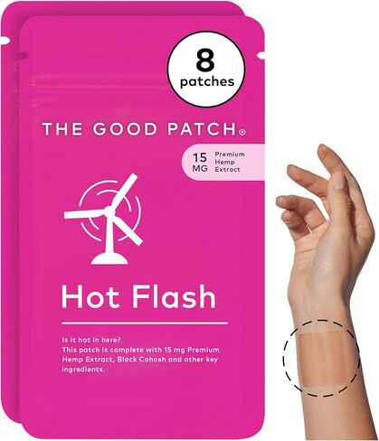 رقعة Good Patch مع القنب للتشنجات، إطلاق مستمر لمدة تصل إلى 12 ساعة، رقعة طبيعية مع القنب، الكوهوش الأسود، عافية يمكن ارتداؤها تعمل بالنباتات (16 رقعة إجمالية) in Kuwait