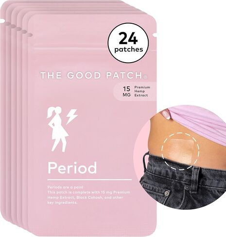رقعة Good Patch مع القنب للتشنجات، إطلاق مستمر لمدة تصل إلى 12 ساعة، رقعة طبيعية مع القنب، الكوهوش الأسود، عافية يمكن ارتداؤها تعمل بالنباتات (16 رقعة إجمالية) in Kuwait