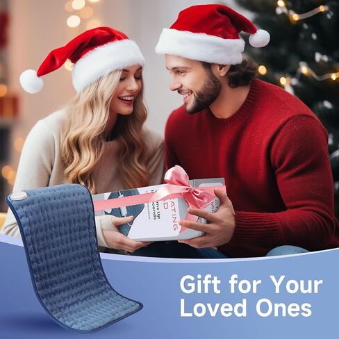 Heating Pads for Back Neck Shoulder Pain, Electric Heating Pad Auto Shut Off, Fast Heat, Large Heating Pad Christmas Gift for Women Men, Birthday Gifts for Mom Dad (Blue) in Kuwait