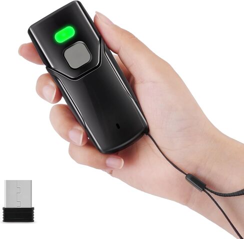 Barcode Scanner Bluetooth, Mini 1d 2D Barcode Reader 3 in 1 Connection Portable Qr Code Scanner with TFT Screen for POS Tablet iOS Android Windows Mac Smartphone in Kuwait