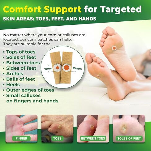 Corn Remover Pads for Feet Toes: 30-Pack Salicylic Acid Extra Strength Treatment - Fast Effective Medicated Bandages for Kids Adults Seniors Teens Athletes Runners Hikers Workers Men Women in Kuwait