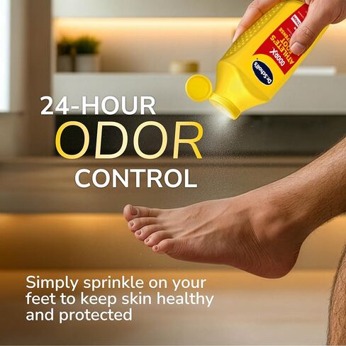 Dr. Scholl’s Odor-X Athlete’s Foot Daily Defense Powder - 24-Hour Odor Protection, Prevents Reoccurrence with Daily Use, Relief from Itching, Burning & Redness, Foot Health in Kuwait
