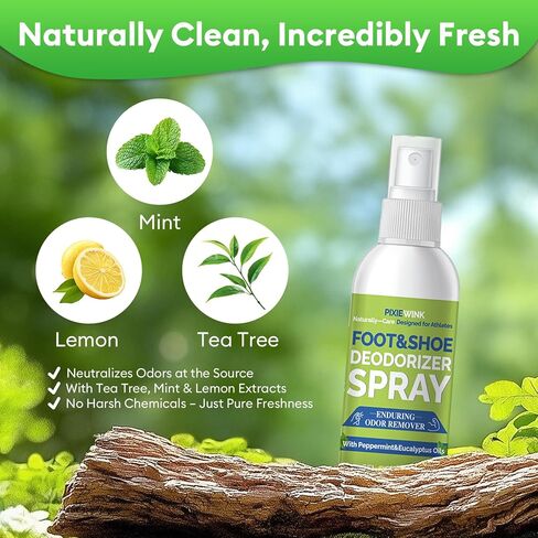 رذاذ مزيل الروائح الكريهة للقدم والأحذية، 5 أونصة سائلة مزيل الرائحة الفوري للأحذية والقدمين ذات الرائحة الكريهة - نضارة تدوم طويلاً in Kuwait