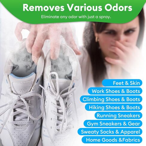 رذاذ مزيل الروائح الكريهة للقدم والأحذية، 5 أونصة سائلة مزيل الرائحة الفوري للأحذية والقدمين ذات الرائحة الكريهة - نضارة تدوم طويلاً in Kuwait