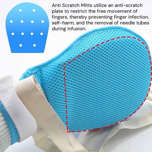 قفازات مضادة للخدش للمرضى المسنين، عبوة من قطعتين، قفازات تقييد الخرف قابلة للتنفس، قفازات تقييد الرعاية in Kuwait