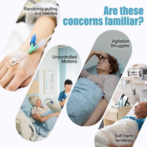 قفازات مضادة للخدش للمرضى المسنين، عبوة من قطعتين، قفازات تقييد الخرف قابلة للتنفس، قفازات تقييد الرعاية in Kuwait