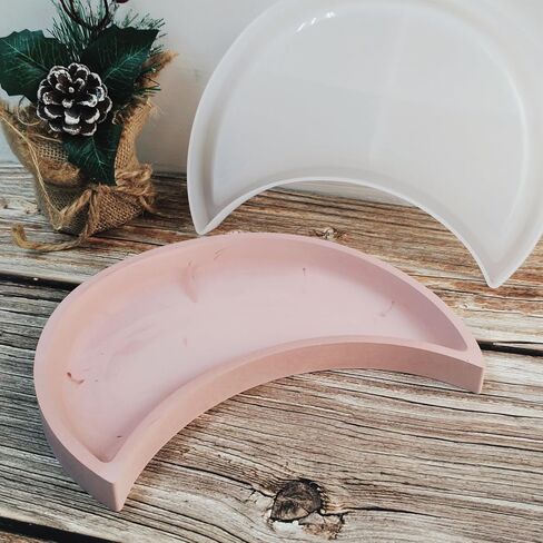 Wehous Heart Shape Tray Resin Concrete Mold, Valentine Silicone Molds for Epoxy Resin, Love Heart Tray Container Trinket Dish Plate Mold Candle Holder Storage Molds for DIY Art Craft Home Decor in Kuwait