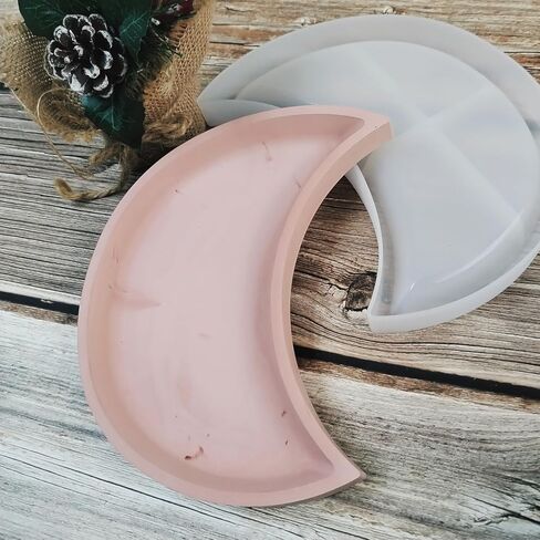 Wehous Heart Shape Tray Resin Concrete Mold, Valentine Silicone Molds for Epoxy Resin, Love Heart Tray Container Trinket Dish Plate Mold Candle Holder Storage Molds for DIY Art Craft Home Decor in Kuwait