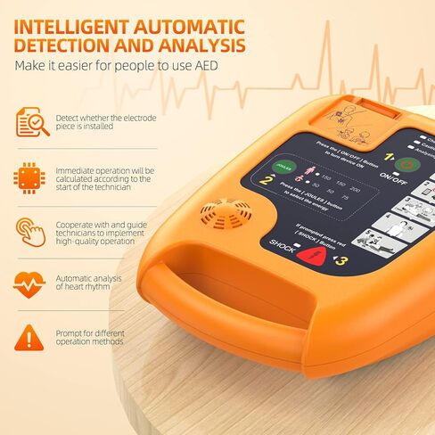 جهاز الطوارئ المحمول مزيل الرجفان الخارجي الأوتوماتيكي AED مناسب للاستخدام المنزلي في صالات الألعاب الرياضية ومترو الأنفاق والشركات in Kuwait