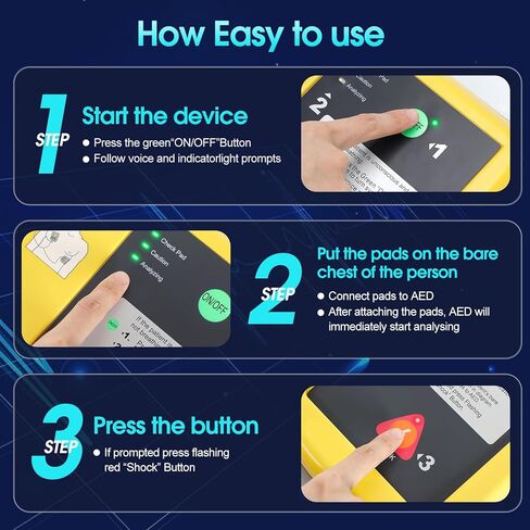مزيل رجفان القلب AED معدات الطوارئ المحمولة المنزلية مزيل رجفان القلب الخارجي التلقائي in Kuwait