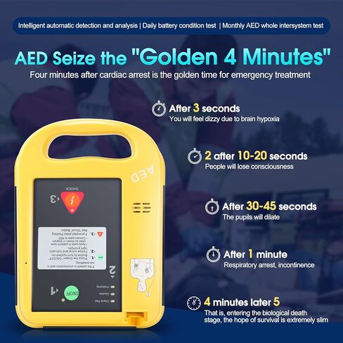 مزيل رجفان القلب AED معدات الطوارئ المحمولة المنزلية مزيل رجفان القلب الخارجي التلقائي in Kuwait