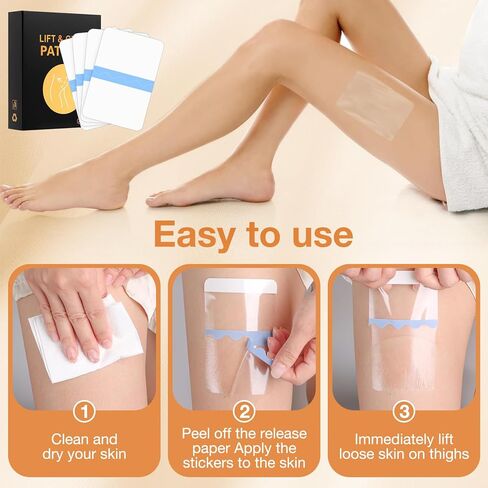 Invisible Body Lifting Patches for Legs/Abdomen/Buttocks & Arms Skin Tightening Waterproof Tape Sagging Skin Tape for Women Say Goodbye to Sagging Skin 2026 New Transparent Anti-Friction Patch 20PS in Kuwait