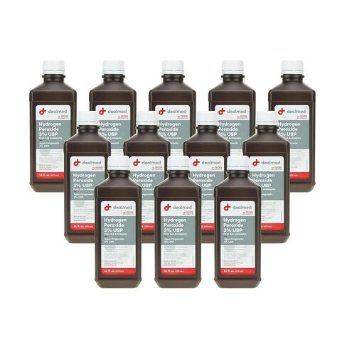 Dealmed Hydrogen Peroxide 3% USP | Made in USA | First Aid Antiseptic | 16 fl. oz. (1) in Saudi Arabia