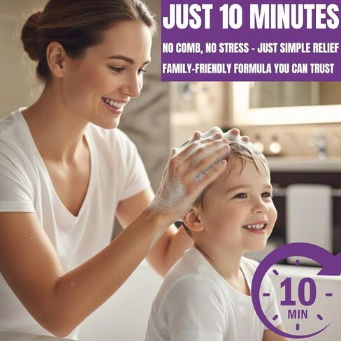 علاج القمل، محلول موضعي بالإيفرمكتين 0.5%، العناية بقمل فروة الرأس، لا يتطلب تمشيطًا، تطبيق سلس وسهل، 2 أونصة in Kuwait