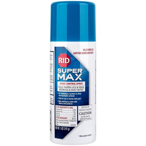 بخاخ التحكم المنزلي سوبر ماكس لعلاج القمل من ريد، يقتل القمل الشديد والبق وعث الغبار على المراتب والأثاث والديكورات الداخلية للسيارة وغيرها من العناصر غير القابلة للغسل، علبة رش 5 أونصة in Kuwait