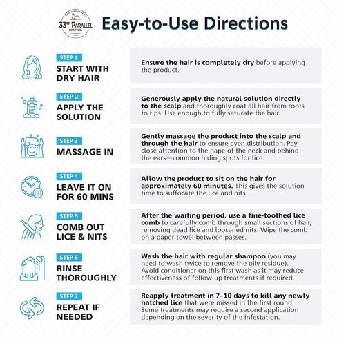 Safe Natural Lice Treatment for Kids & Adults w/ Lice Comb | Gentle, Non-Irritating Lice Shampoo That Kills Eggs and Lice on All Hair Types | Dimethicone Safely Suffocates | 8oz Treats 1-2 People in Kuwait