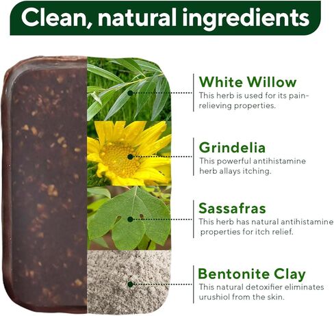 Marie's Original Poison Ivy Soap Bar | All Natural Poison Ivy Treatment | Anti-Itch Skin Cleanser Bar Wash for Poison Ivy, Poison Oak & Sumac | Removes Oils, Soothes & Relieves Rashes | 2.9 ounces in Saudi Arabia