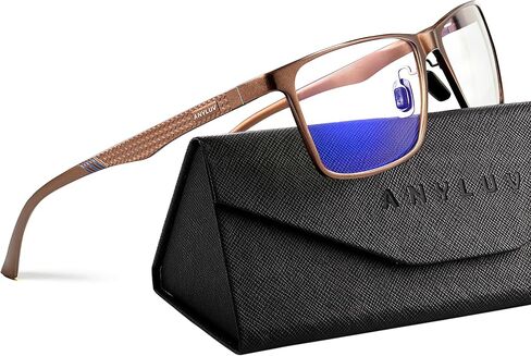 نظارات ANYLUV Blue Light للرجال، تخفف إجهاد العين وتحمي العين، نظارات Al-Mg المعدنية للكمبيوتر الأزرق لحجب الضوء in Kuwait
