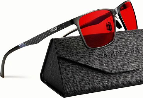 نظارات ANYLUV Blue Light للرجال، تخفف إجهاد العين وتحمي العين، نظارات Al-Mg المعدنية للكمبيوتر الأزرق لحجب الضوء in Kuwait