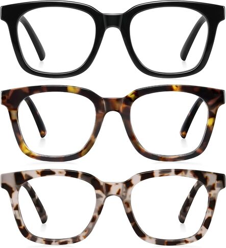 Reading Glasses for Women Men - Blue Light Blocking Magnifying Readers,Oprah Square Anti-Glare Computer Eyeglasses in Kuwait