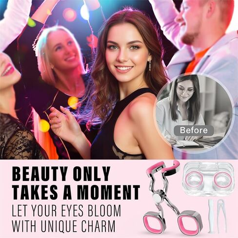 أداة وضع العدسات اللاصقة، فتاحة للعين مع ماصة ذات طرف ناعم وملقط لسهولة الإدخال والإزالة، تتضمن حقيبة سفر محمولة، وردي in Kuwait