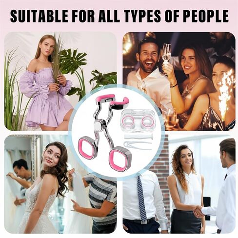 أداة وضع العدسات اللاصقة، فتاحة للعين مع ماصة ذات طرف ناعم وملقط لسهولة الإدخال والإزالة، تتضمن حقيبة سفر محمولة، وردي in Kuwait