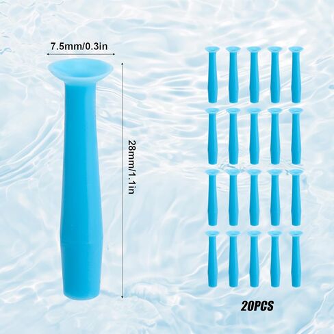 20pcs Hard Contact Lens Inserter Tools, Silicone Eye Contact Lens Plunger Suction Cup Remover & Applicator Tools for for RGP and Scleral Lenses (Blue) in Saudi Arabia