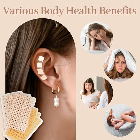 600 Pcs Ear Seeds Kit – Natural Vaccaria Seeds for Auricular Acupressure – Complete Reflexology Set with Acupuncture Pen, Tweezers & Ear Chart – Non-Invasive Self-Adhesive Beads for Wellness in Kuwait