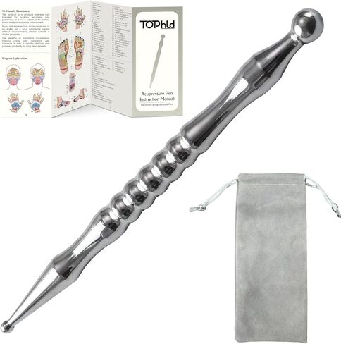 Acupuncture Pen, Premium Stainless Steel Acupressure Pen for Muscle Tension Pain Relief, Trigger Point Massage Pen Manual Reflexology Tool in Kuwait