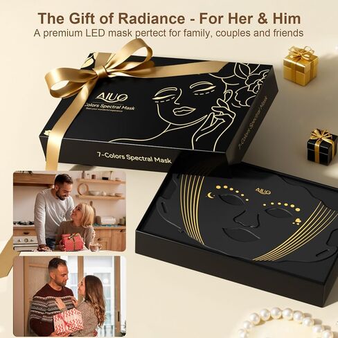 Red Light Therapy for Face, LED Face Mask Light Therapy, Rechargeable Red Light Therapy Mask for Face with Comfortable Light-Blocking Eye Protection & Timing Function At Home, Black in Kuwait