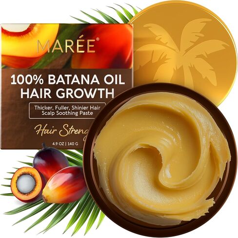 MAREE Batana Oil for Hair Growth – 100% Natural Botana Oils Hair Growth – Raw Batama Oil Paste from Honduras – Density, Thickness & Scalp Soothing for Women and Men – Aceite de Batana Para el Cabello in Kuwait