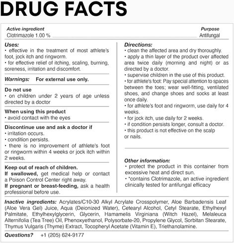 Clotrimazole Antifungal Cream - Treats Most Athlete’s Foot, Jock Itch, Ringworm - Clotrimazole 1% Anti Fungal Cream for Skin, Athletes Foot Treatment, Ring Worm Medication for Humans - 2oz Made in USA in Kuwait