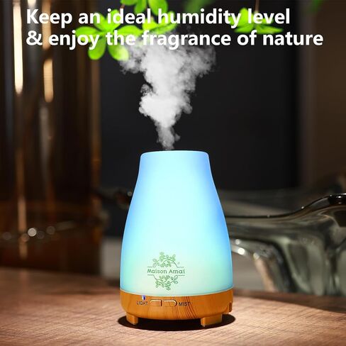 Diffusers for Essential Oils Large Room, 500ml Essential Oil Diffuser for Home with Humidifier Function, Aromatherapy Diffuser with 7 LED Light Colors Equipped & Waterless Auto-Off and Timer in Saudi Arabia