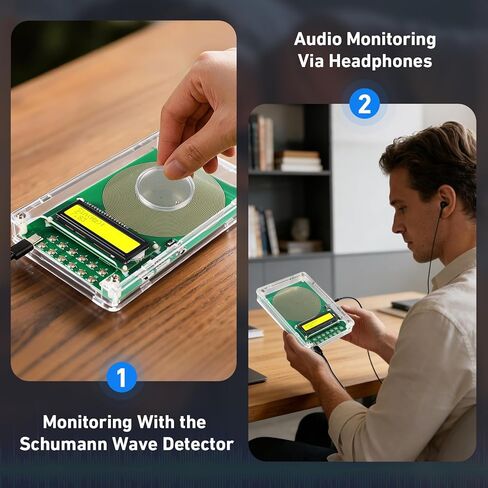 ‌XIKDS مولد تردد 7.83 هرتز للشفاء | مولد رنين شومان (قابل للتعديل 0.01 هرتز - 200 كيلو هرتز) للنوم العميق والتأمل واليوجا وتخفيف التوتر | شاشة LCD تعمل بالطاقة من النوع C‌ in Kuwait