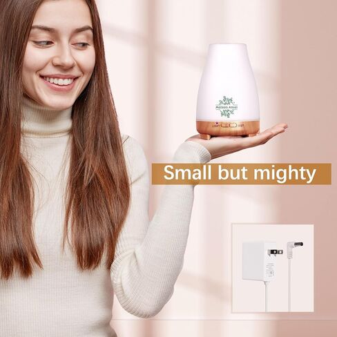 Diffusers for Essential Oils Large Room, 500ml Essential Oil Diffuser for Home with Humidifier Function, Aromatherapy Diffuser with 7 LED Light Colors Equipped & Waterless Auto-Off and Timer in Saudi Arabia