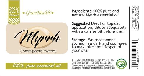 زيت المر العطري - 4 أونصة سائلة (118 مل) زجاجة زجاجية مع غطاء - زيت عطري نقي 100% - GreenHealth in Saudi Arabia