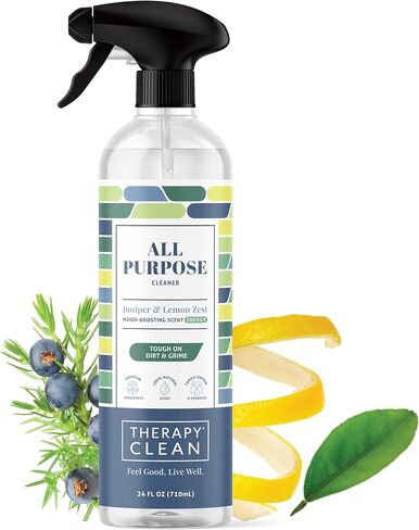 Therapy Clean All Purpose Cleaning Spray - Juniper & Lemon Zest 24 fl. oz - 100% Natural Scent, Kitchen Surface Counter, Surface Cleaner, Non Toxic All Purpose Cleaner Spray in Saudi Arabia