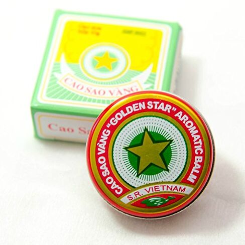 04 Boxes X 10 Grams (Net Weight), Golden Star Balm Big Size, Cao Sao Vang Vietnam, Aromatic Balsam in Saudi Arabia